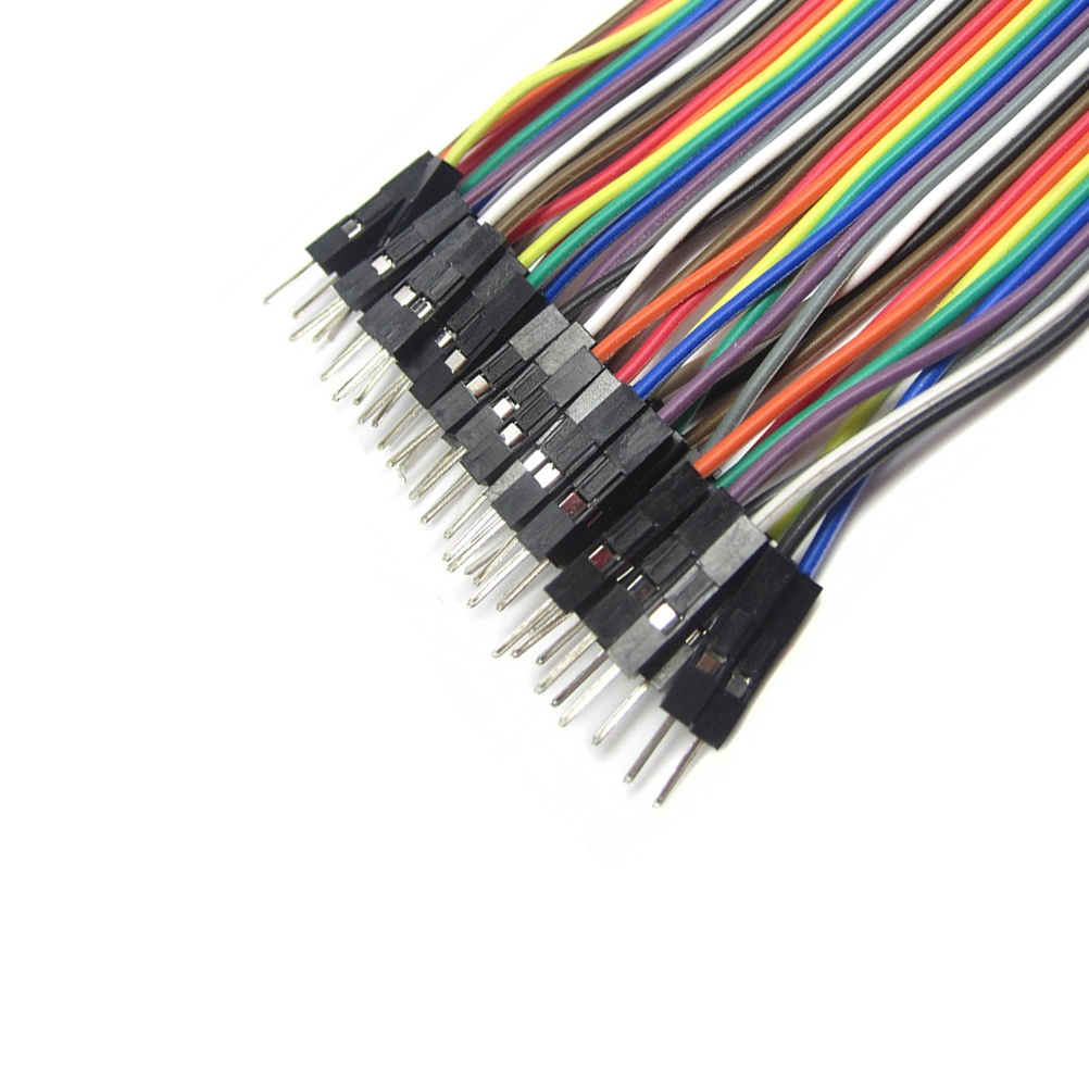 40pcs 20cm 2.54mm Male to Male Jumper Wires Cables Compatible for Breadboard