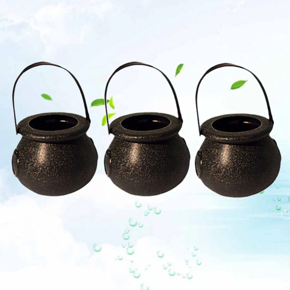 3Pcs Halloween Small Candy Bucket Portable Witch Jar Trick or Treat Candy Pail Holder Party Favor for Festival Kids