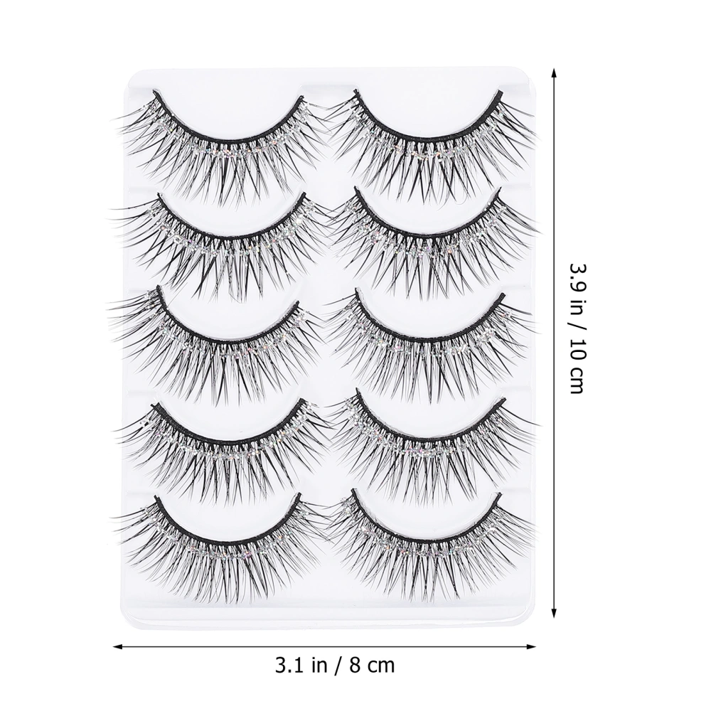 10 Pairs Natural Extension Eyelashes Handmade Band Eyelashes Multi-layer Lashes