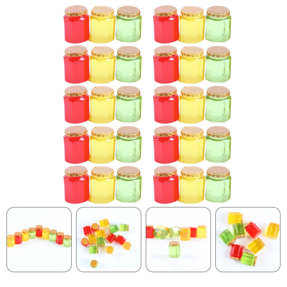 30pcs Dollhouse Decors Mini Candy Jar Model Play House Toy Ornaments Photo Props