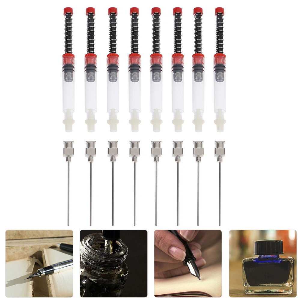 8Pcs Useful Ink Device Fountain Pen Ink Fill Assistant School Student Supplies