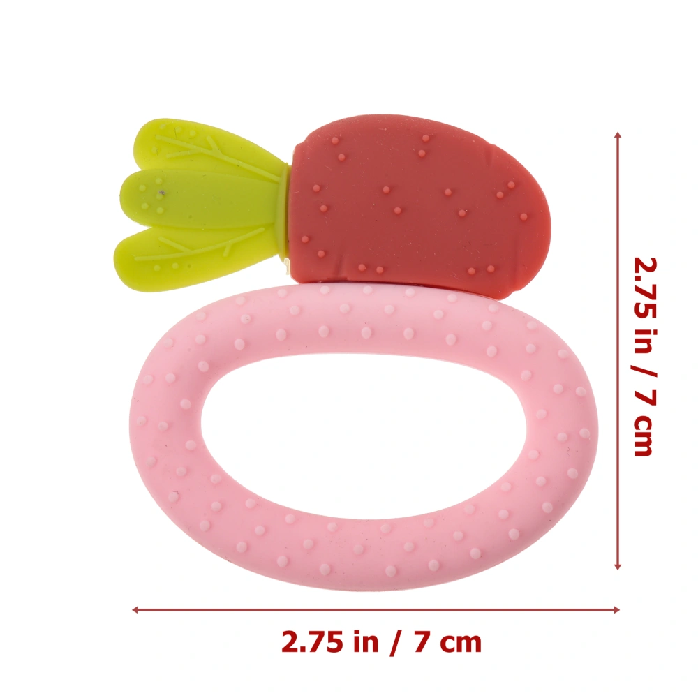 1pc Anti-eating Teether Toy Carrot Designed Teething Toy Safety Baby Molar Toy