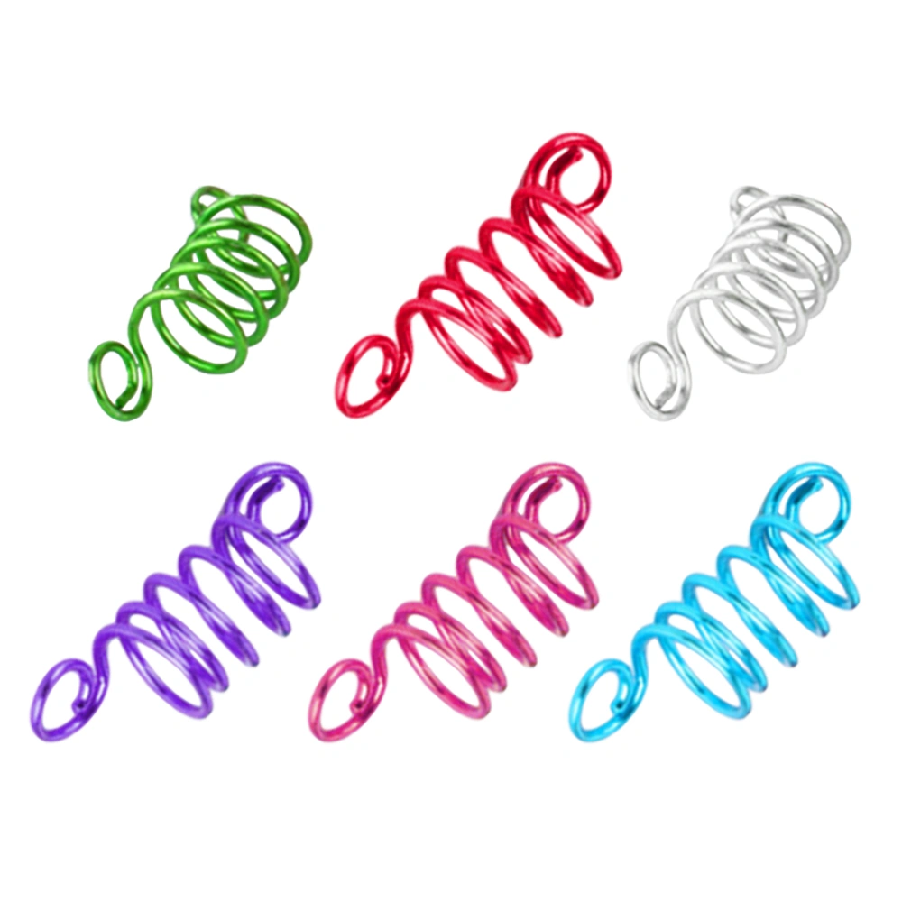 50pcs Micro Rings Micro Crimp Beads Hair Braids Dreadlock Beads Adjustable Braid Cuffs Clip for Hair Extensions (Mixed Color)