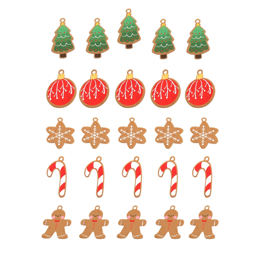 50pcs Creative Hanging Paper Adorable Christmas Greeting Cards Holiday Message Blessing Cake Gift (Candy Canes, Christmas Trees, Snowflakes, Gingerbread Men and Christmas Balls 10pcs for Each)