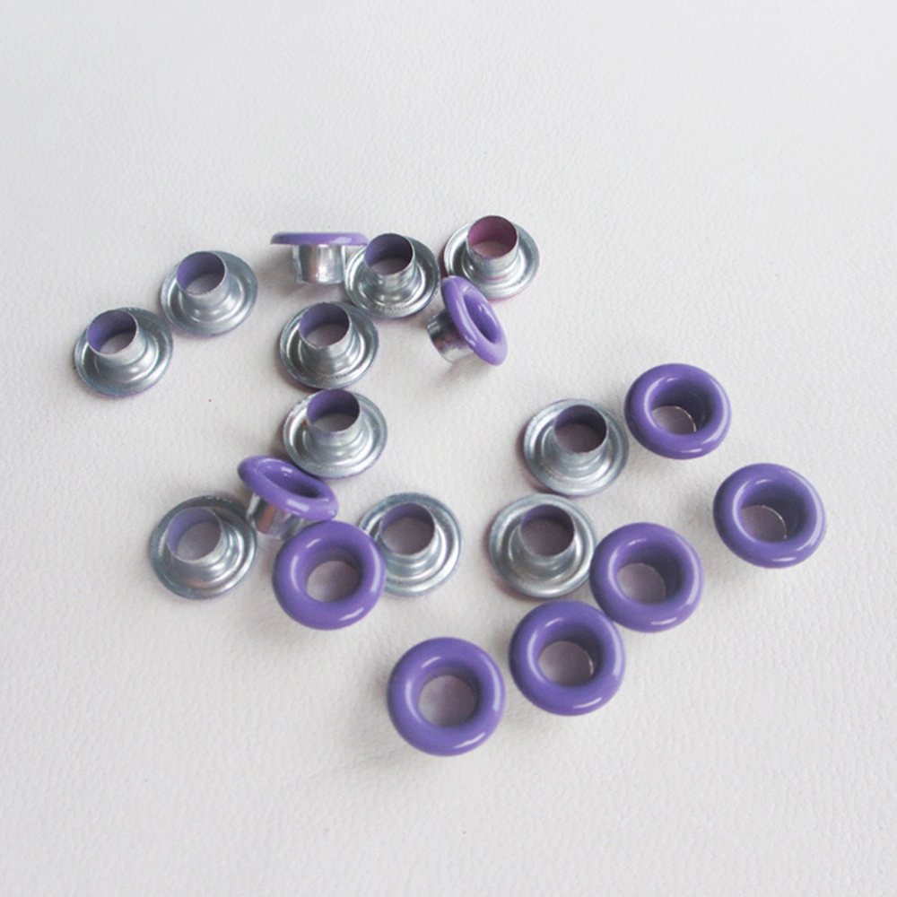 100PCS 6MM Colored Canvas Grommets Hanging Tag Grommet Eyelets Kit Clothes Eyelet Button Set Metal Corn-eyed Rivet Buckle Kit for Home Use Mixed Color Size 3