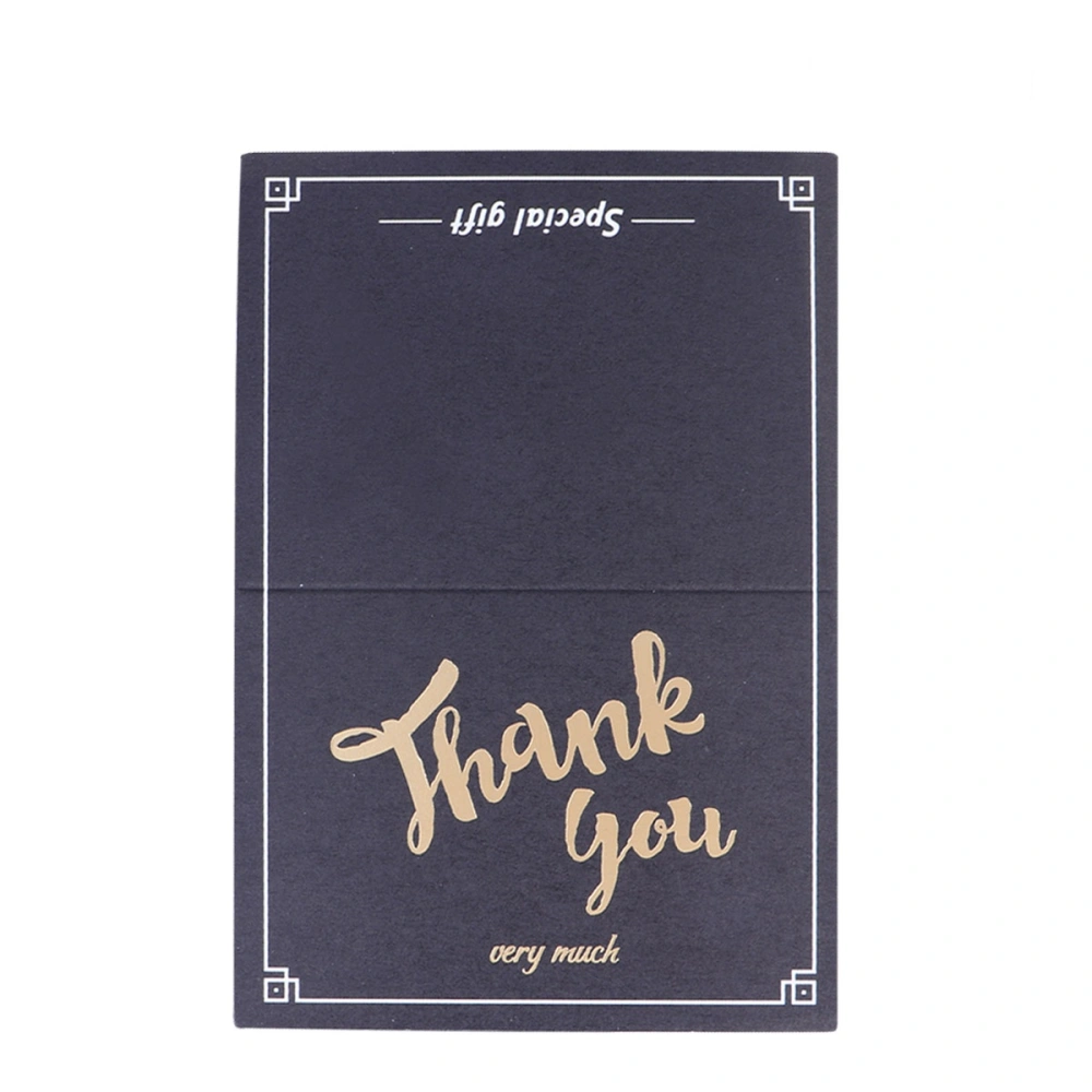 10pcs Birthday Wedding Thank You Cards All Occasion Greeting Gift Invitation Cards for Anniversary Christmas Halloween (Black)