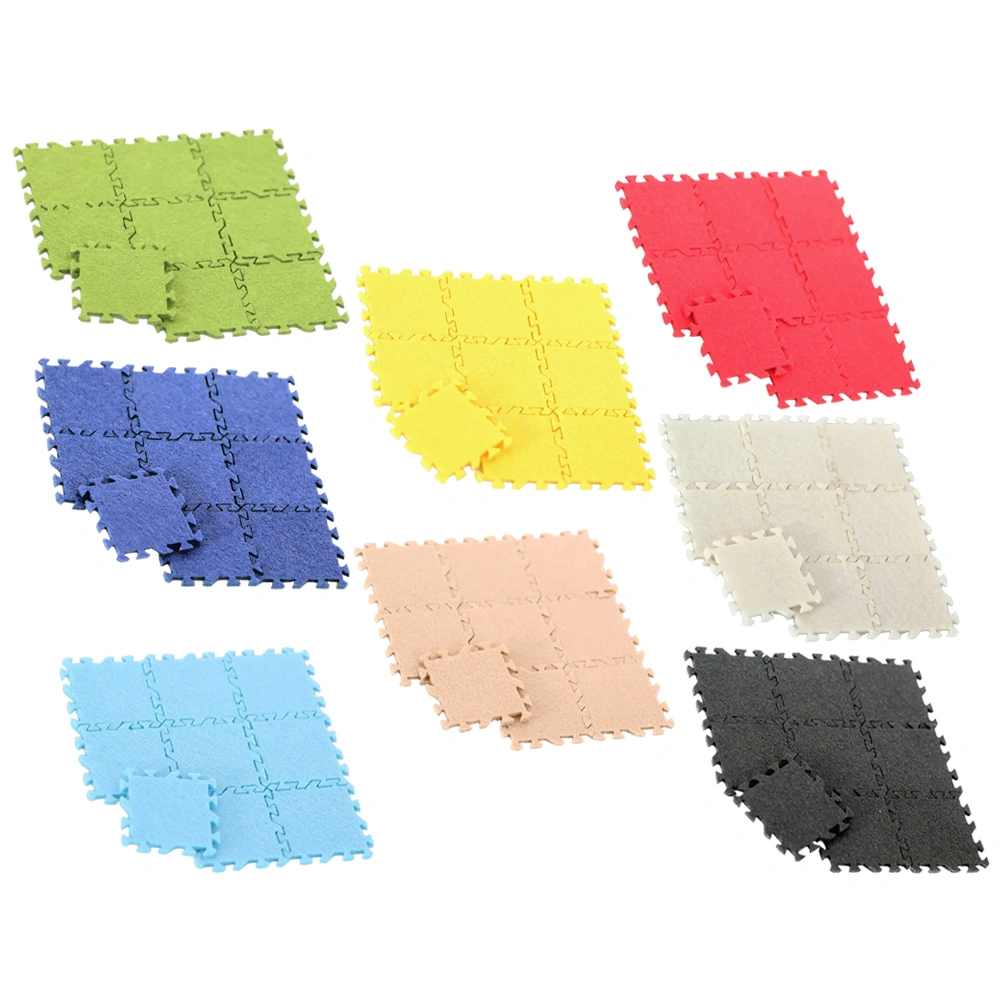 8 Bags of Miniature Puzzle Mats Mini House Floor Puzzle Mats Mini House Floor Mats Micro Landscape Models