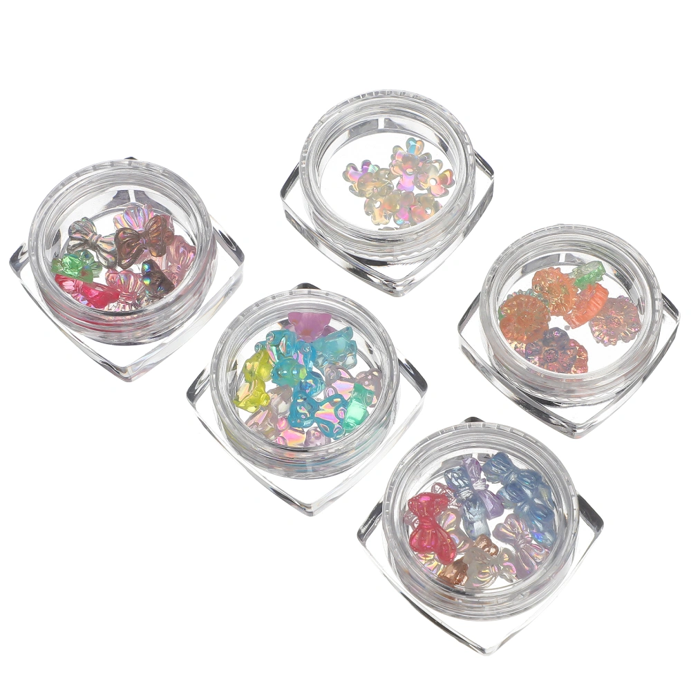 50 Pcs Stereo Colorful Nail Decor Rhinestones Iridescent Nail Art Stickers