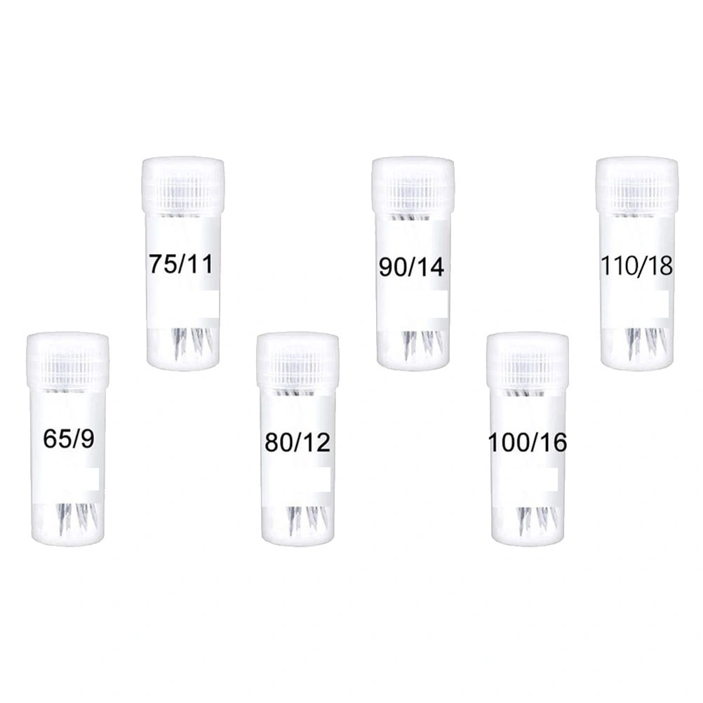 60Pcs Household Sewing Machine Needles Metal Machine Sewing Needles with Storage Box