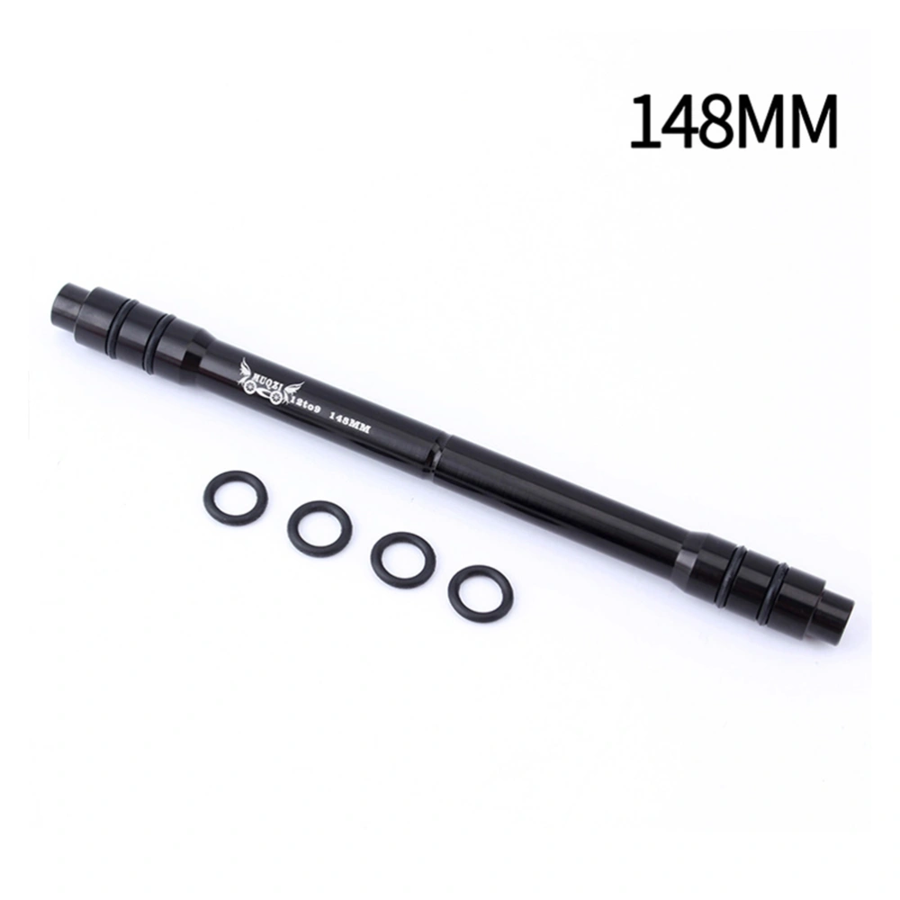 12MM To 9MM Aluminum Alloy 148MM Mountainous Barrel Axle Switching Axle Quick Disassembly Switching Axle(Black)