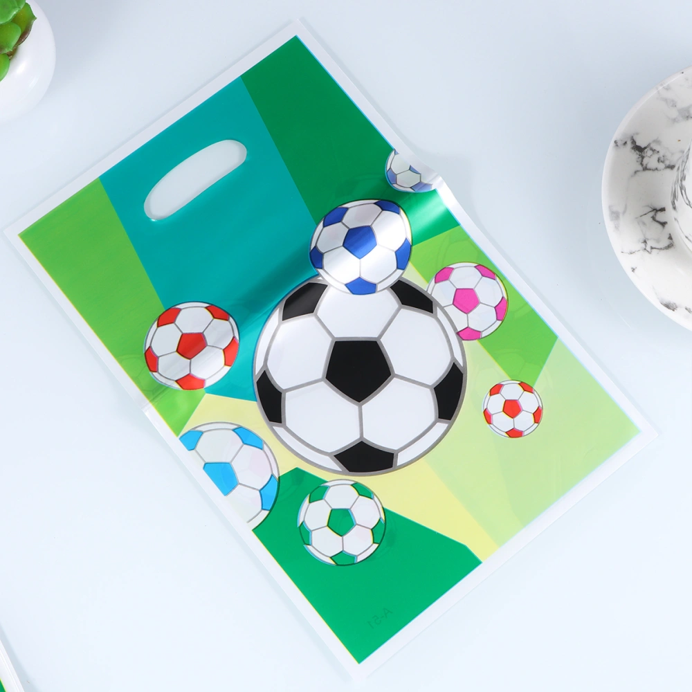 24pcs Gift Bags Decorative Party Favor Bags Soccer Theme Treat Bags for Kid's Birthday Party (Green)