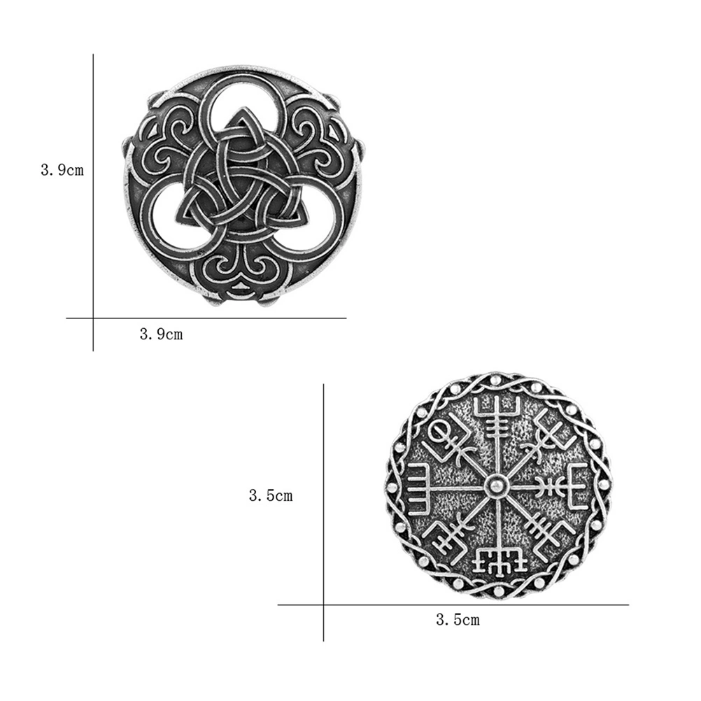3pcs Viking Style Brooches Vintage Celtic Knot Corsage Fashion Clothes Decorative Pin for Adults Students
