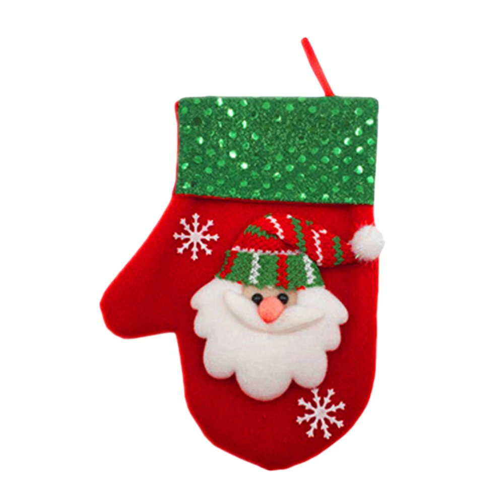 Christmas Gifts Bag Gloves Candy Bags Cutlery Holder Christmas Decoration (Santa Clause Pattern)