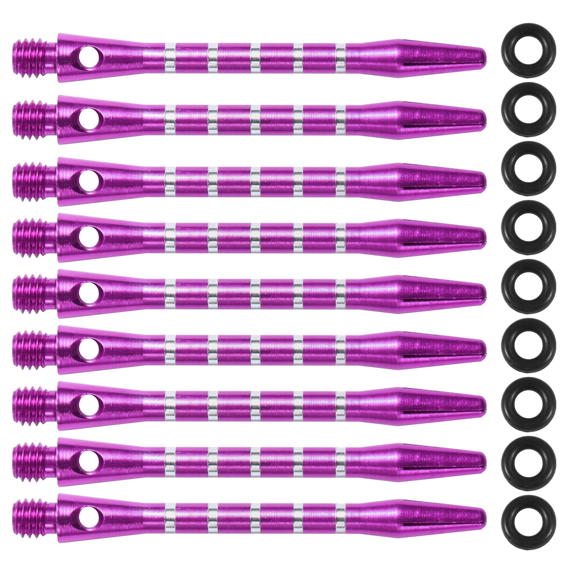 20PCS Standard 2BA Screw Thread Dart Shafts Aluminium Alloy Darts Accessories Metal Stems Alloy Pole Rod with 20PCS Rings (Purple)