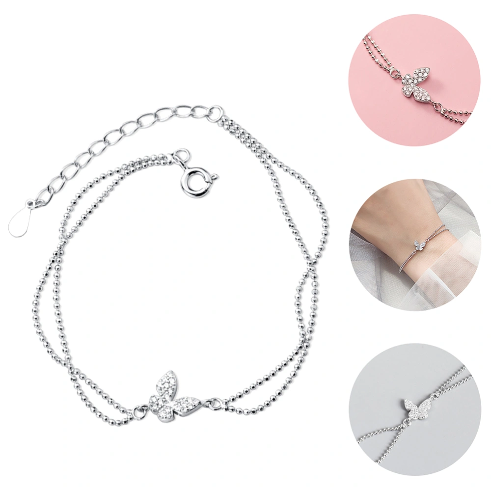 Butterflies Wrist Chain Women Bracelets Silver Wrist Chain Bracelet Decoration