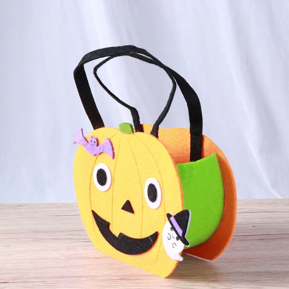 Halloween Bag Pumpkin Trick or Treat for Kids Cookies Gifts Candy Bag Bucket Barrel Tote Handbag Sweet Goodies Holder for Halloween Cosplay Costumes Decor Party Favors (NGD-01)