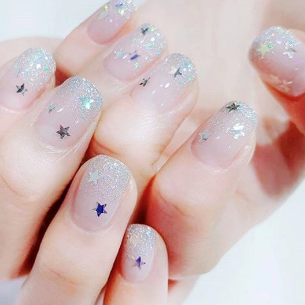 3Sets Shiny Star Moon Nail Sequins Eye Makeup Sequins Manicure Ornaments Nail Art Supplies (Random Pattern)