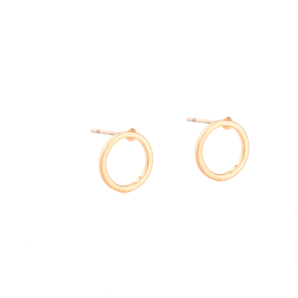 Post Earrings Simple Geometric Circle Stud Earrings Geometric Jewelry(Golden)