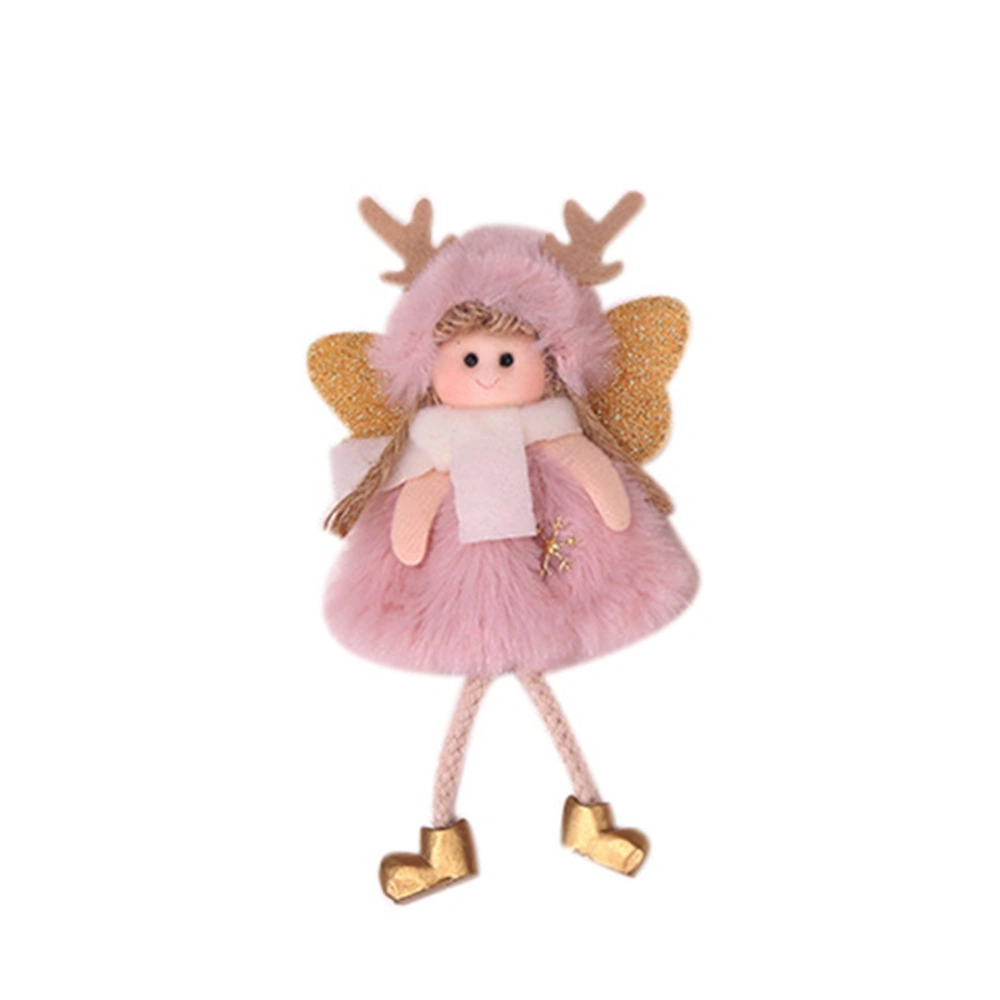 Pink Hat Angel Hanging Plush Doll Christmas Pendant Home Decoration Party Supplies