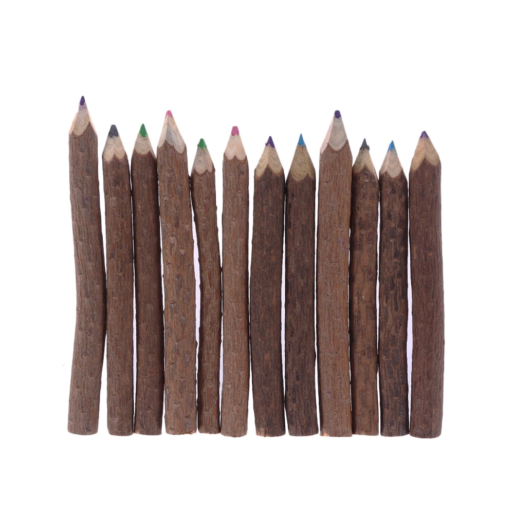 8pcs 9-10cm Tree Branch Colored Pencils Art Drawing Pencil Set for Artist Sketch (Mixed Color)