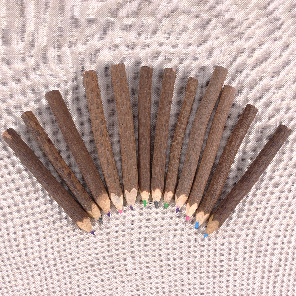 8pcs 9-10cm Tree Branch Colored Pencils Art Drawing Pencil Set for Artist Sketch (Mixed Color)