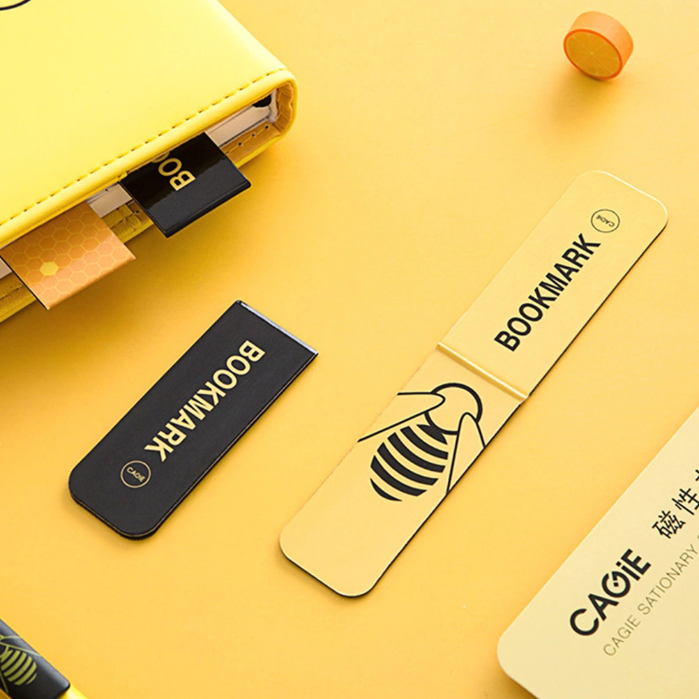 4pcs Bee Bookmarks Collapsible Bookmarks Delicate Students Magnetic Bookmarks