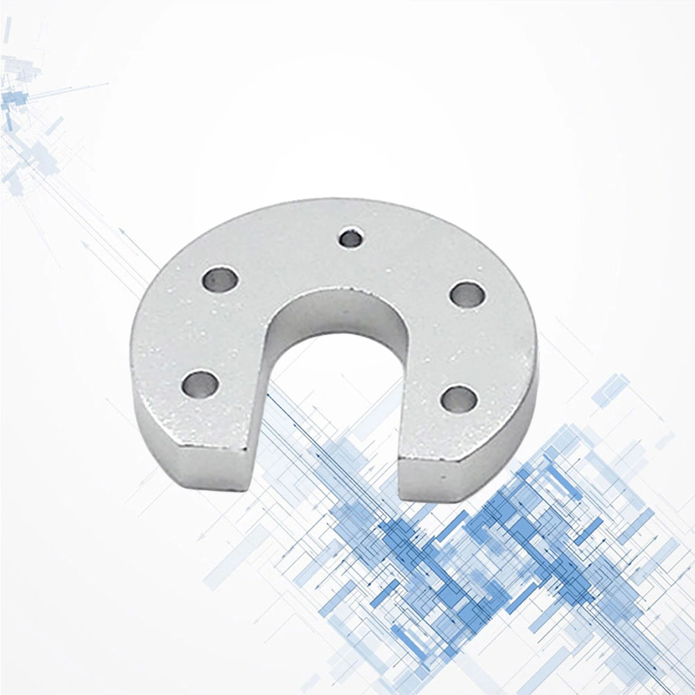 V6 Hot End J-head Aluminum Alloy Mount Fixed Plate U-shaped Fixed Block for 3D Printer (Silver)