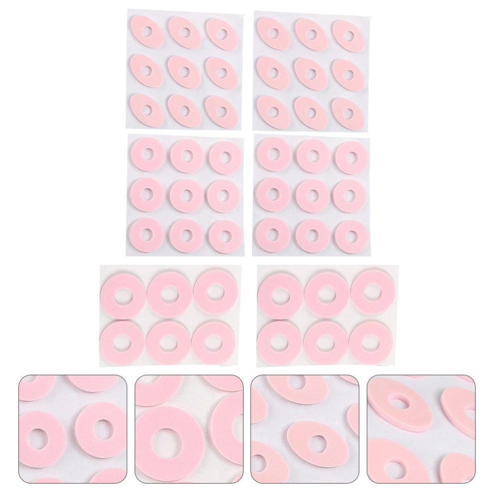 6Sets Feet Insert Sticker Self-adhesive Feet Pad Feet Corn Remover Pad Pink