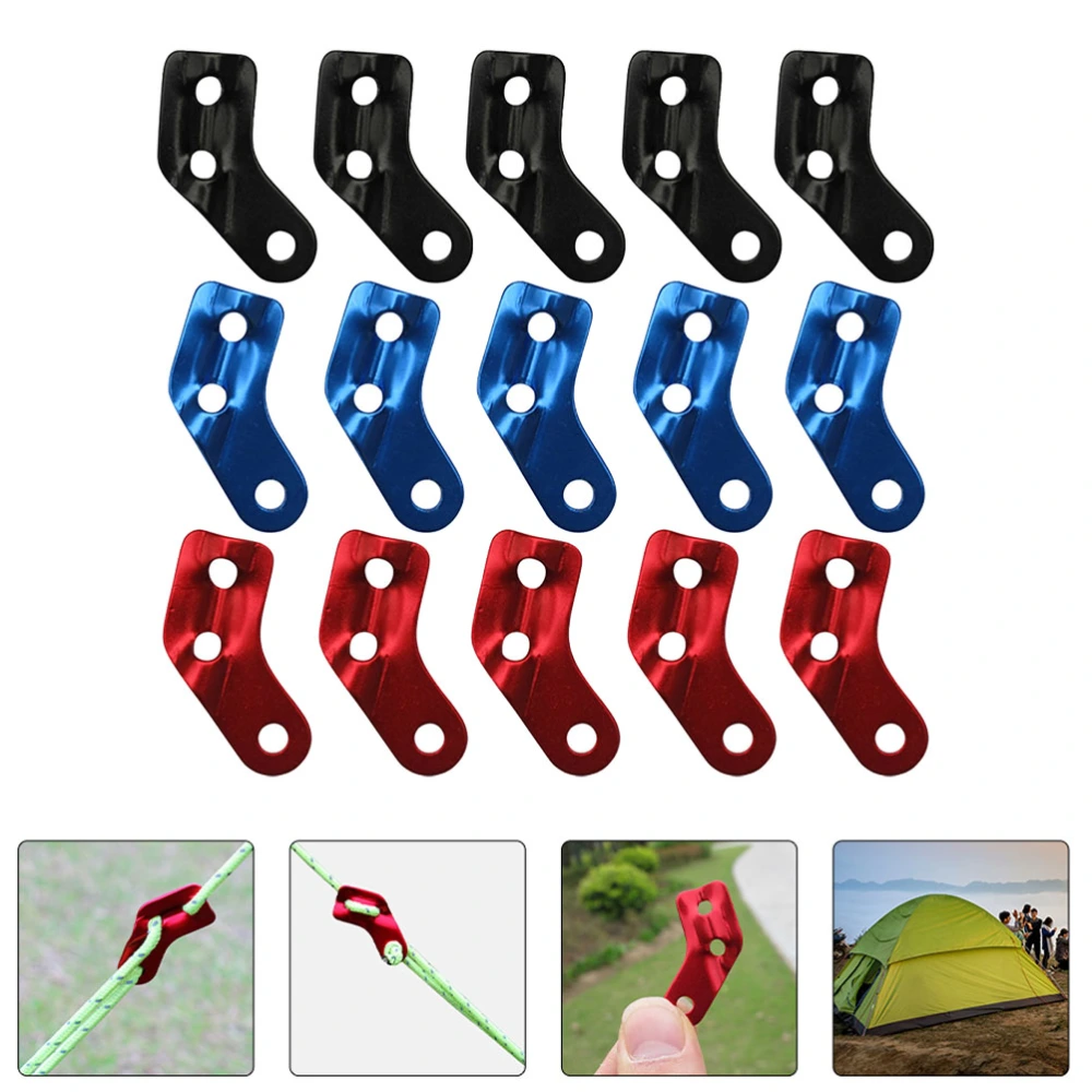 15pcs Multi-hole Umbrella Rope Buckle Tent Wind Rope Buckle Outside Camping Tools