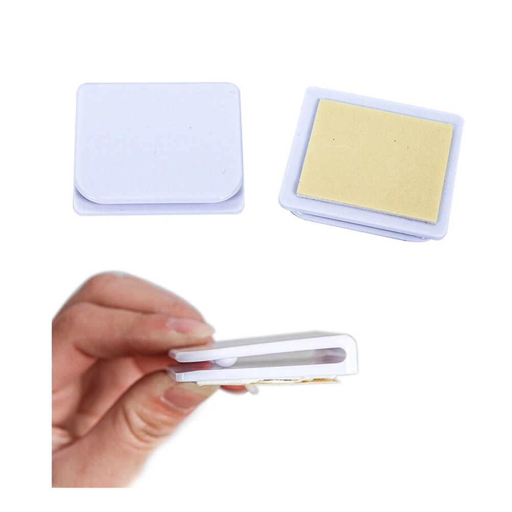 2pcs Windproof Stop Protect Clips Shower Guard Curtain Clip Self Adhesive Shower Curtain Clips