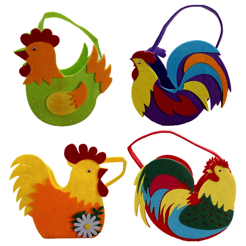 Easter Baskets in the Shape of Adorable Multicolor Easter Bag for Candies Treats Goodies(Random Color and Design)