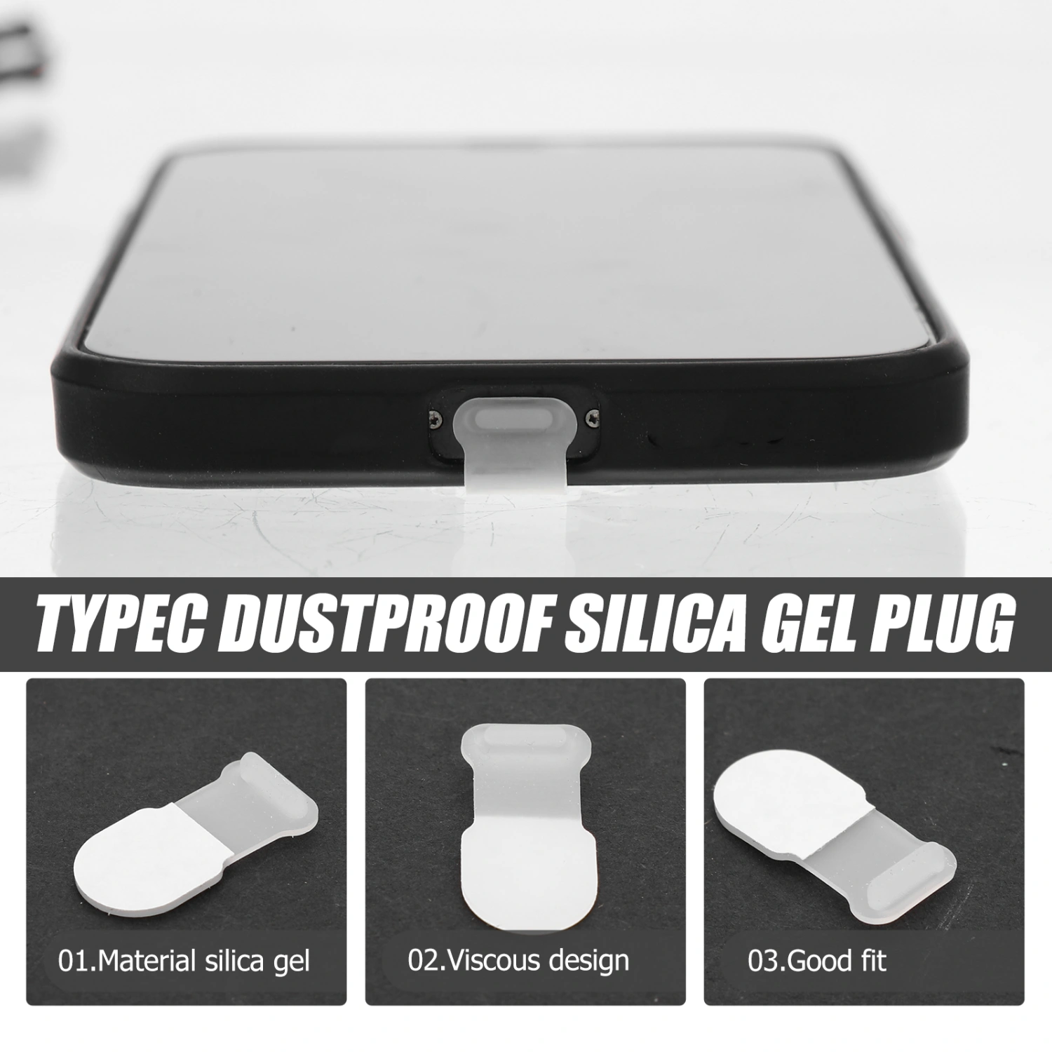 4pcs Mobile Phone Data Port Stopper Practical Charging Port Anti-dust Plugs