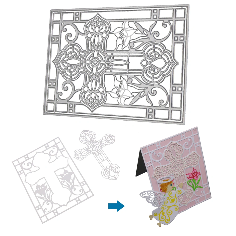 Cutting Dies Metal Stencil Template Mould DIY Metal Embossing Stencil For Album Scrapbooking Paper Art Craft Decor (Cross Board)