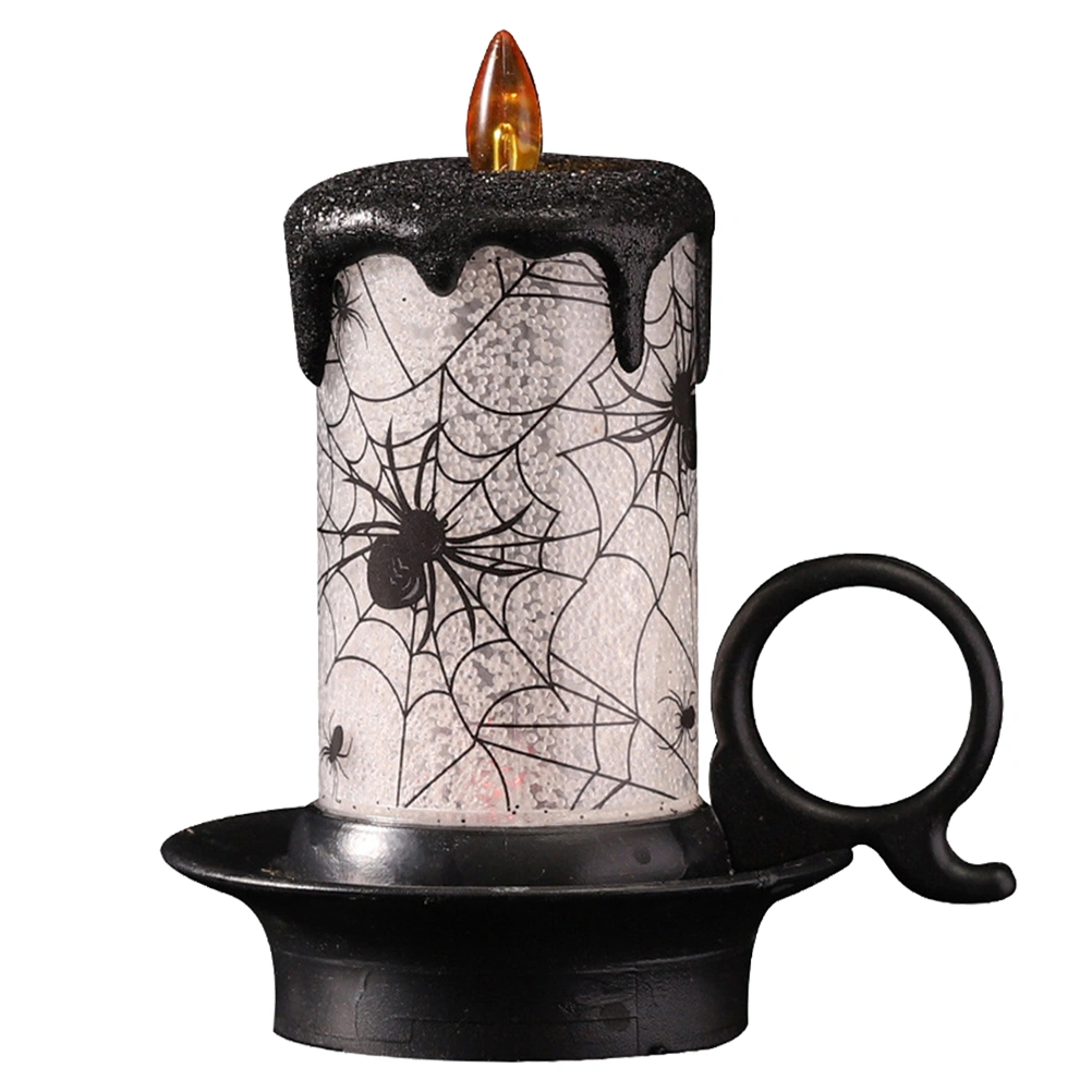 1 Pc Halloween Candle Lamp LED Colorful Glowing Candle Light Portable Night Lamp Desktop Decoration Adornment for Halloween Easter Haunted House Random Pattern