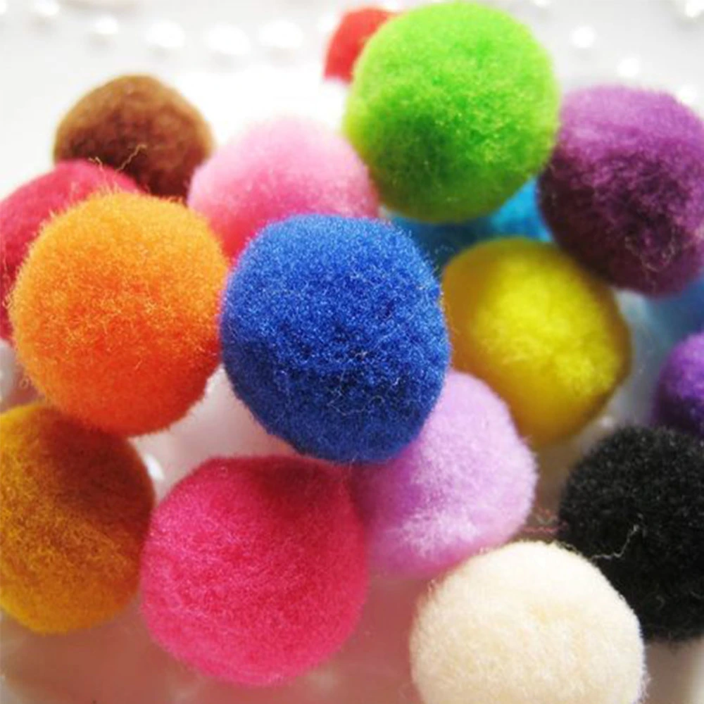 10 Pcs Assorted Color Toy Balls Rainbow Pompon Balls for Cat Pet