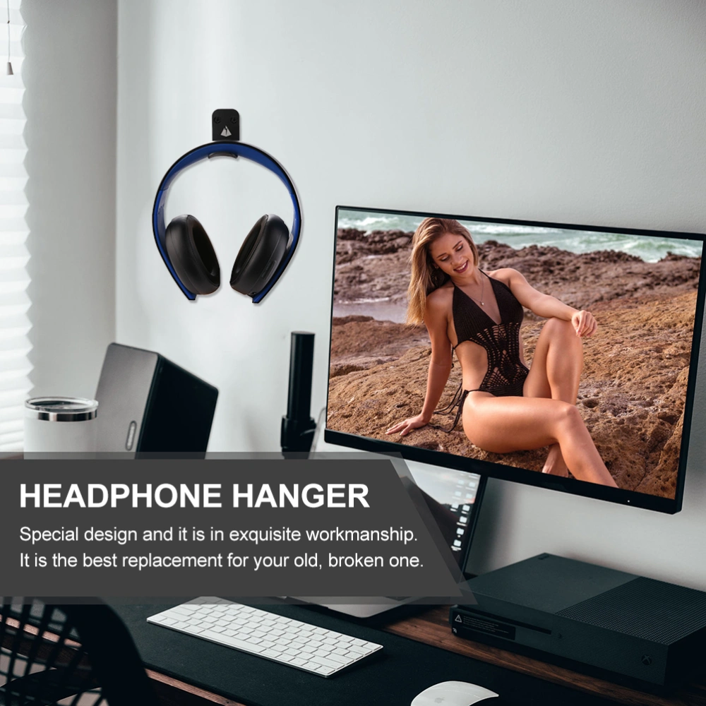 Headphone Hanger Aluminum Alloy Wall Mounted Gaming Headset Holder Supply