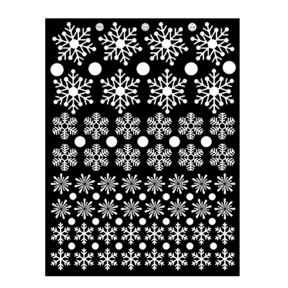 Christmas Window Stickers Lifelike Snowflake Sticker Free Collage Door Stickers Removable Decoraction for Christmas Ornaments Party Supplies (White)