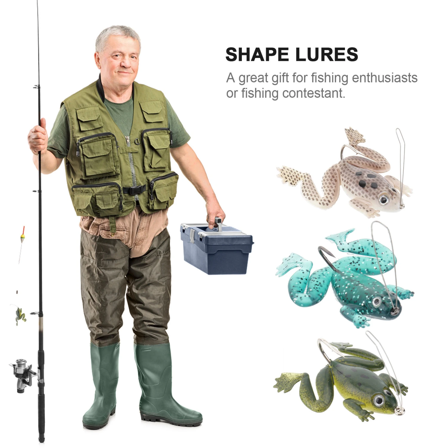6PCS 6CM 5G Fishing Lures with Hook Lifelike Fishing Baits Simulated Shaped Fishing Lures Outdoor Sports Fishing Gear PVC Plastic Fishing Supplies Snakehead Killer for Outdoor Fishing Use Three Color Style