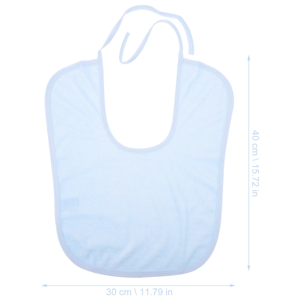 Adult Eating Bib Reusable Waterproof Bib The Aged Clothing Protector (Sky-blue)