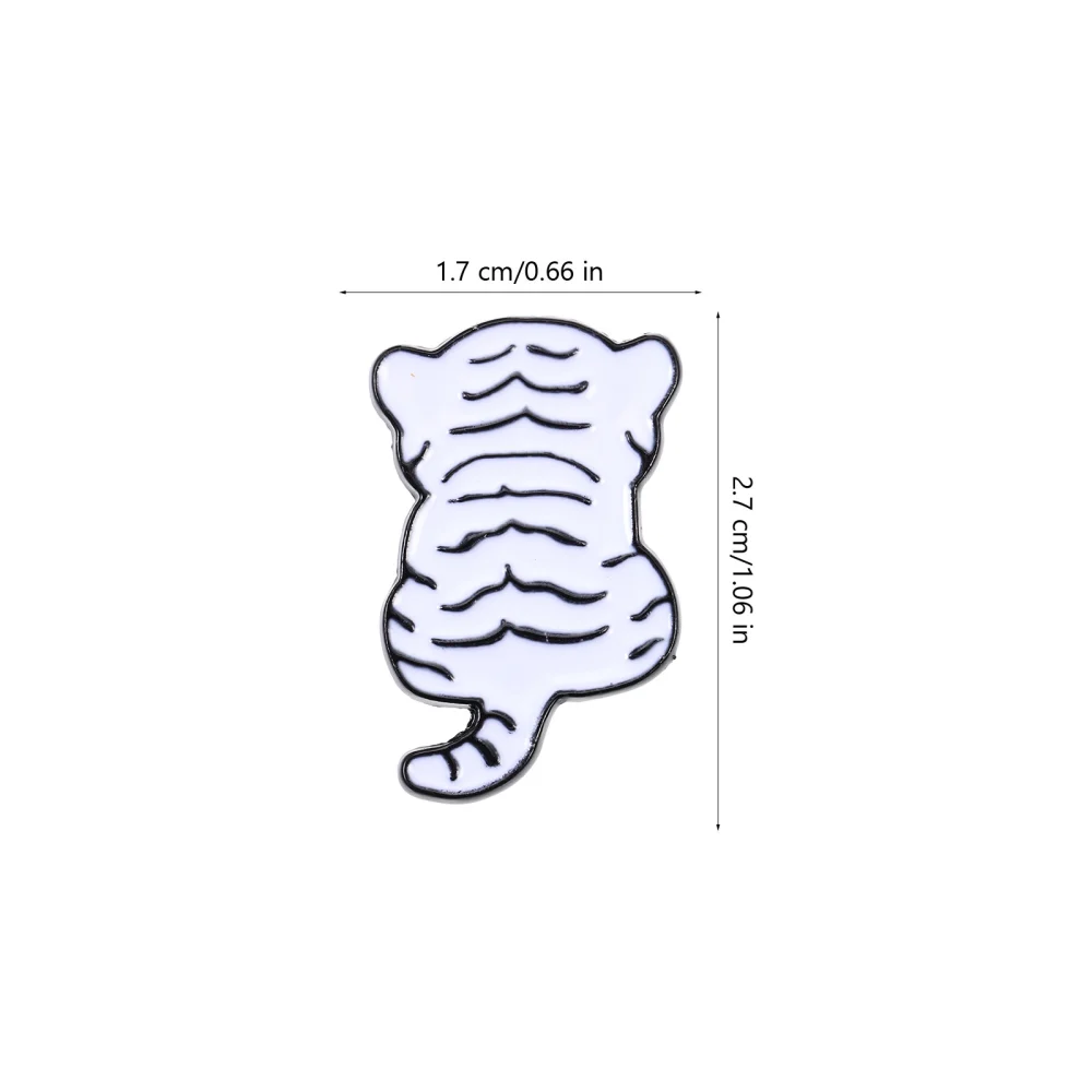 4pcs Tiger Design Brooches Cartoon Animal Badges DIY Clothing Accessories