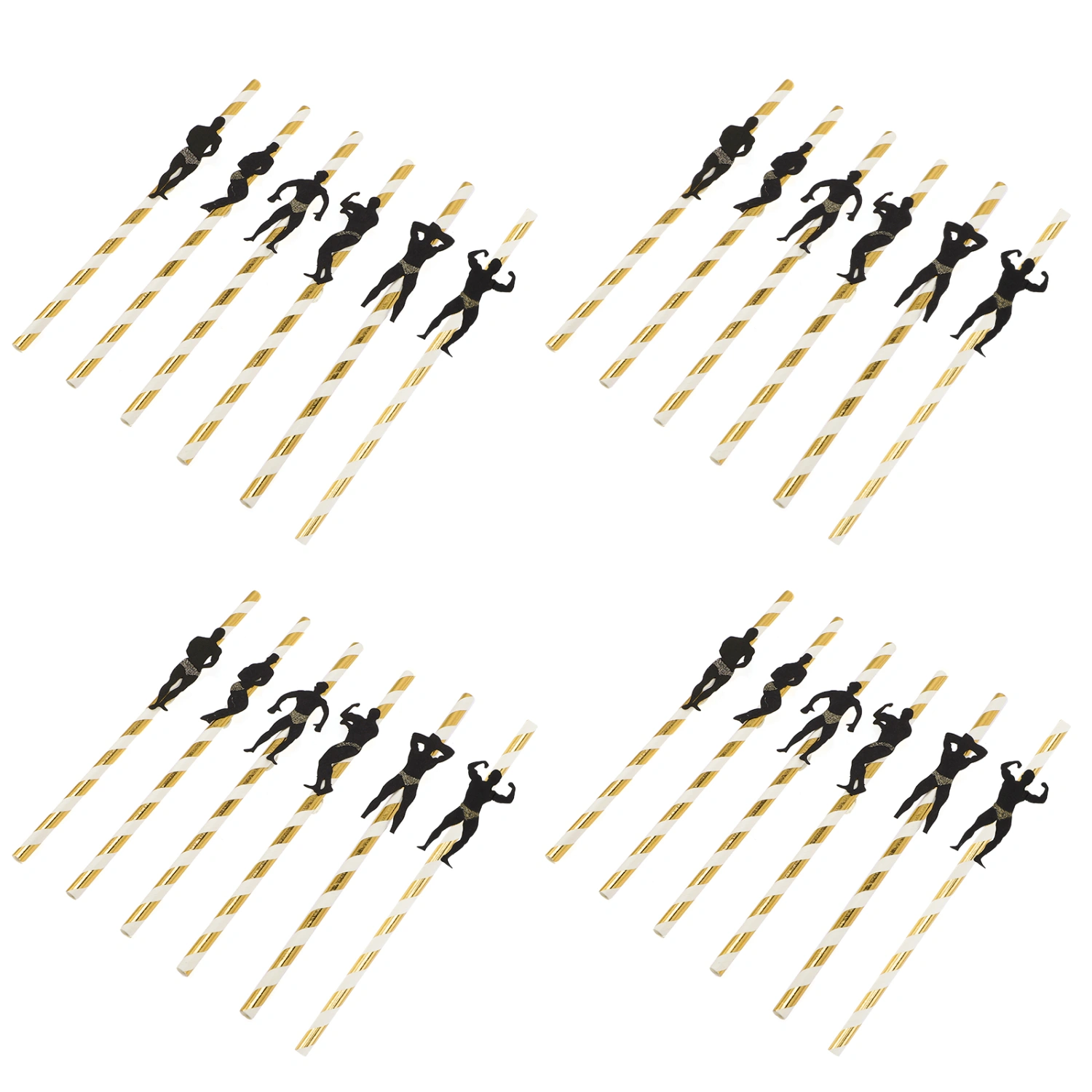 24pcs Stripper Pole Dancer Straws Disposable Drinking Straws Bachelorette Party Decorations