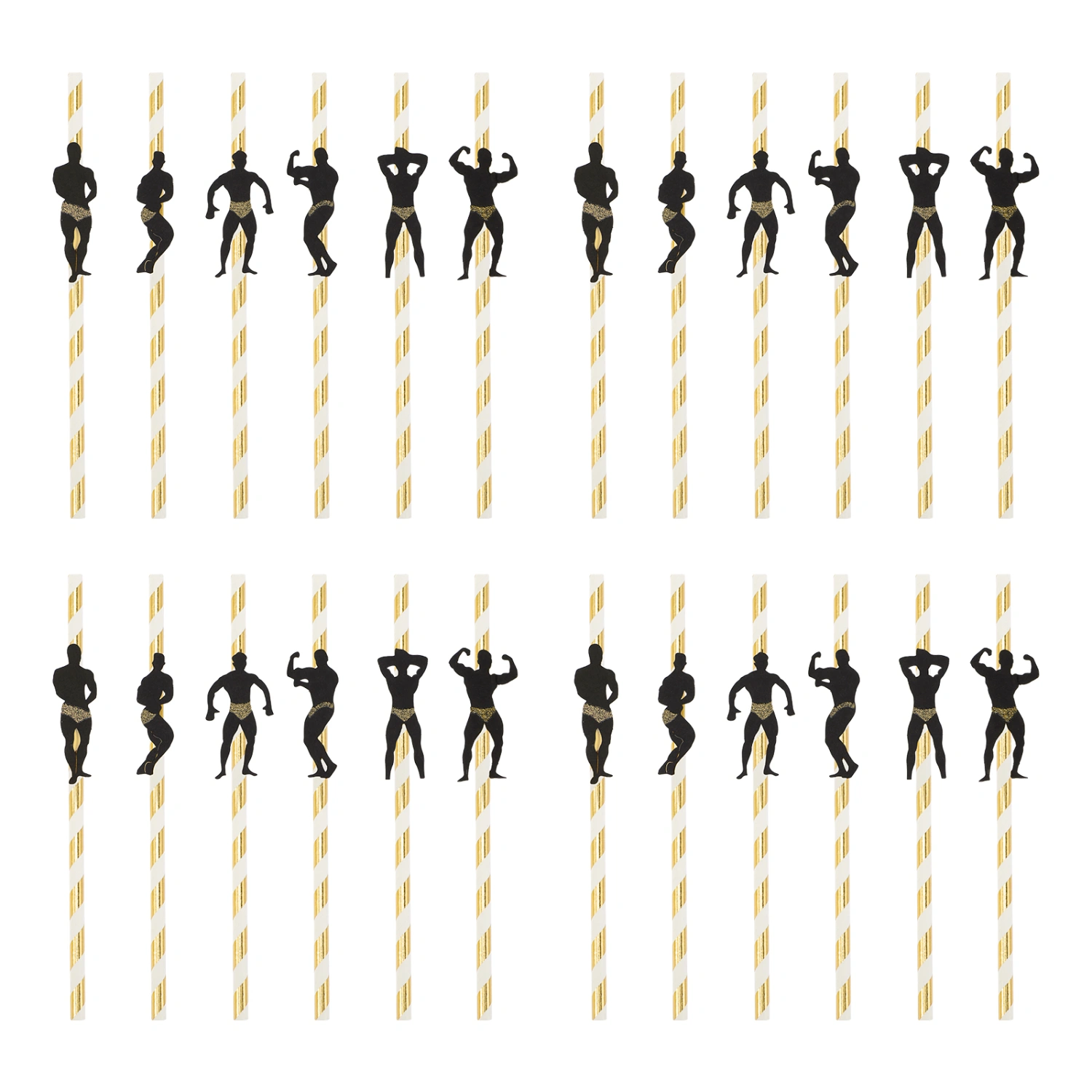 24pcs Stripper Pole Dancer Straws Disposable Drinking Straws Bachelorette Party Decorations