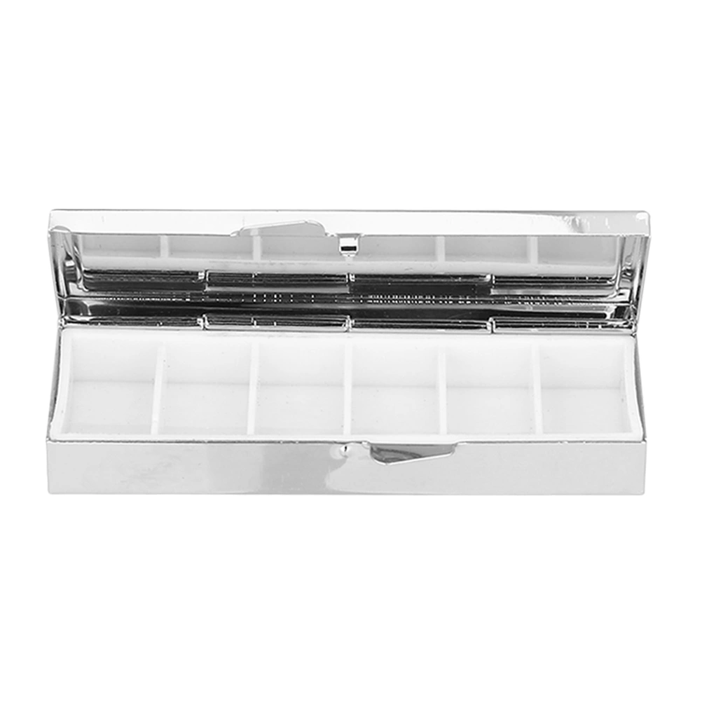 1Pc Rectangular Pill Box Candy Storage Box Stainless Steel Pill Storage Box