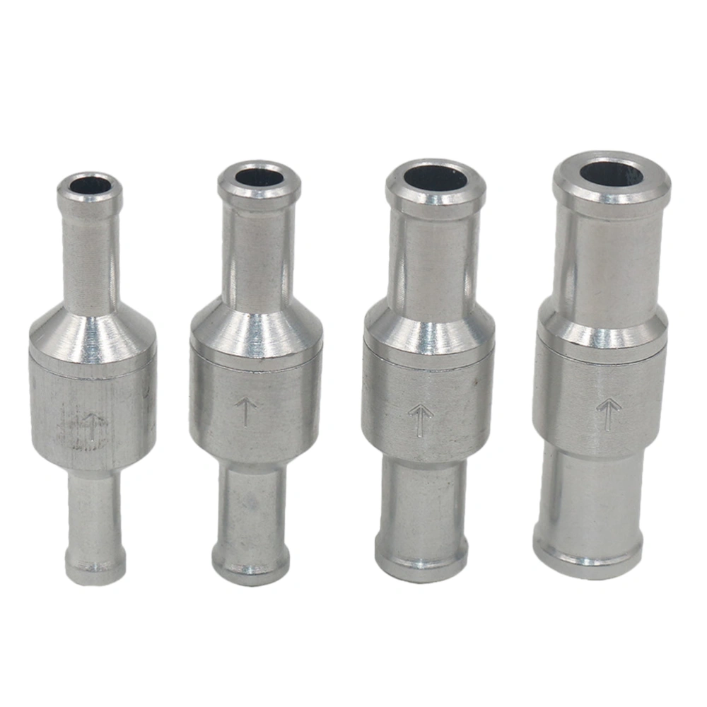 4Pcs Automobile Aluminum Alloy Gasoline Diesel Fuel One-way Check Aluminum Alloy Check (6mm+8mm+10mm+12mm)