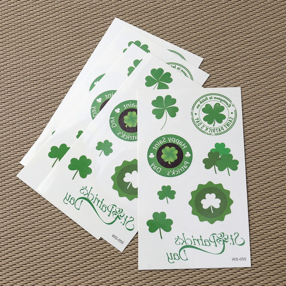 20pcs St. Patrick's Day Sticker Creative Waterproof Beautiful Decor Sticker for Festival Party Club