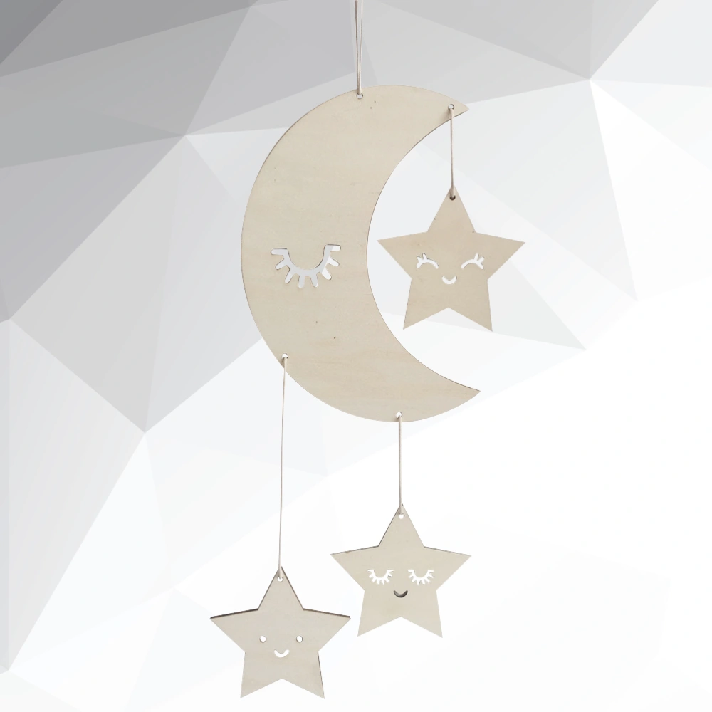 Kids Decoration Ornaments Eyelashes Moon Stars Design Photography Props Children's Room Hanging Decoration