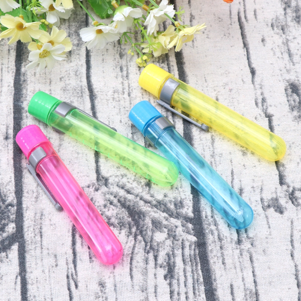 4pcs Pen Shape Bubble Bottle Creative Funny Bubble Maker for Kid Child Boy Girl (Without Water, Random Color)