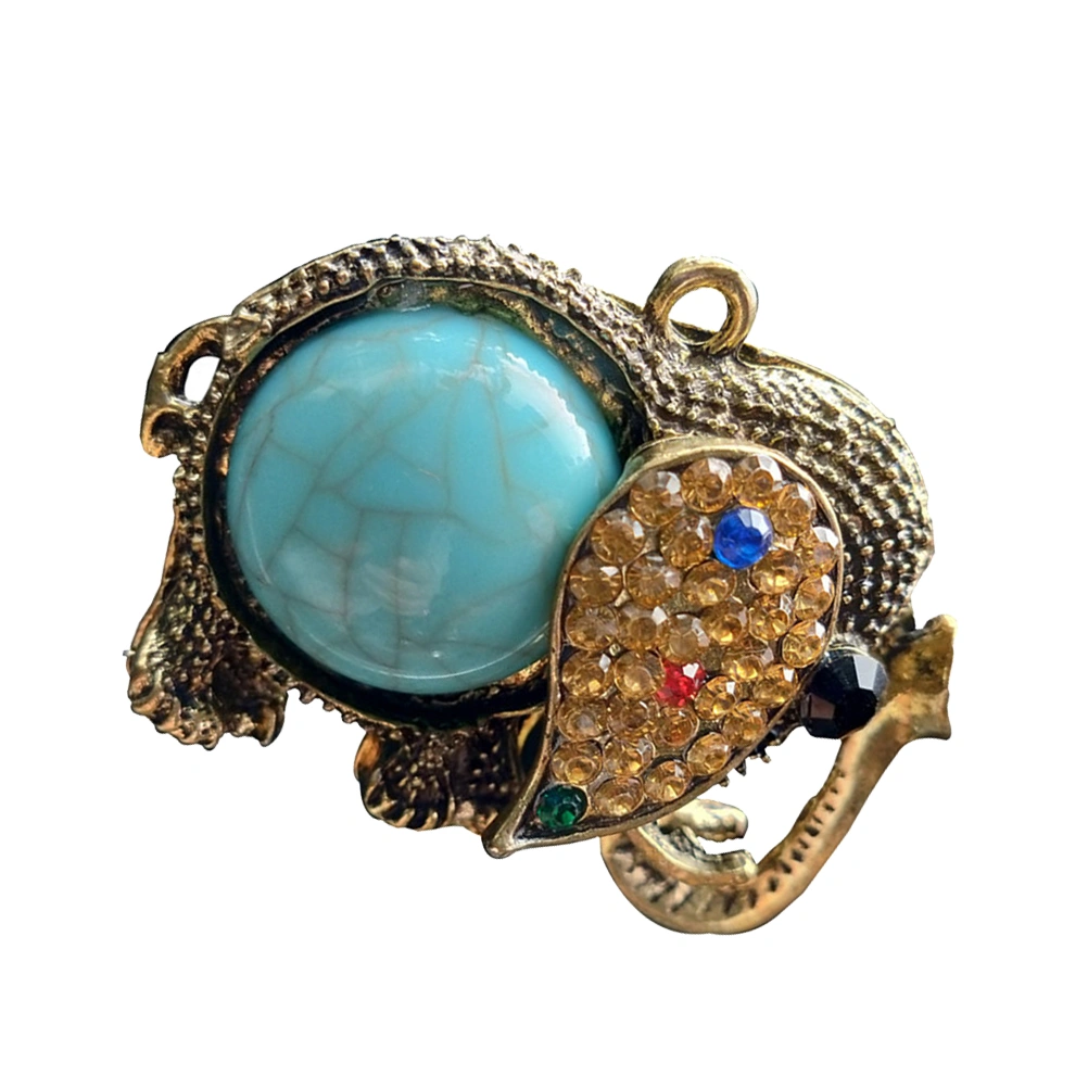 Vintage Clip Style Car Perfume Base Elephant Shape Rhinestone Decor Aromatherapy Solid Perfume Diffuser for Auto Vehicle Inner Dashboard Decoration Gift