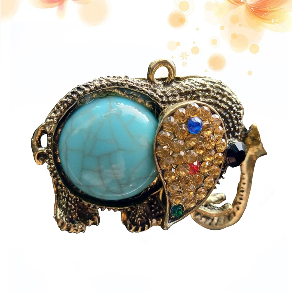 Vintage Clip Style Car Perfume Base Elephant Shape Rhinestone Decor Aromatherapy Solid Perfume Diffuser for Auto Vehicle Inner Dashboard Decoration Gift
