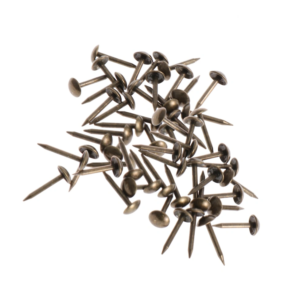 100pcs 6x14mm Bronze Decorated Door Nails Thickened Round Classical Nail Large-headed Nails